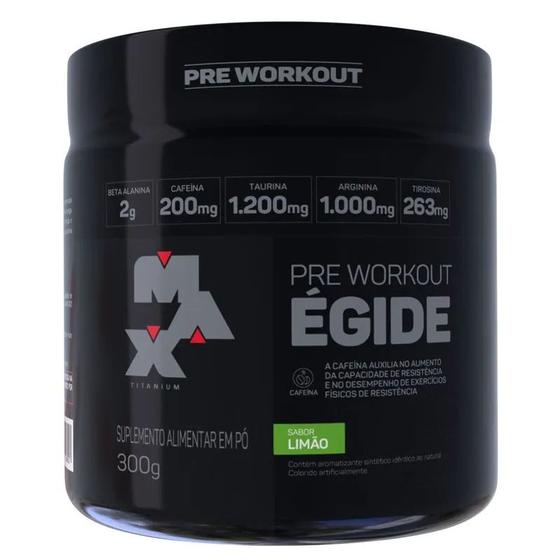 Pré treino Égide 300g - Max Titanium Força Disposição Academia Treino Suplemento Menor preço em Pré treino Égide 300g - Max Titanium Força Disposição Academia Treino Suplemento