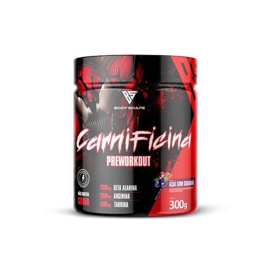 Imagem de Pre Treino em Pó Carnificina High Impact Energy 200mg de Cafeína Pote 300g - Body Shape