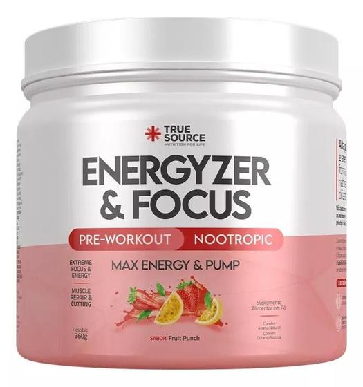 Imagem de Pré Treino Energyzer E Focus , sabor Fruit Pounch 360 gramas  True Source