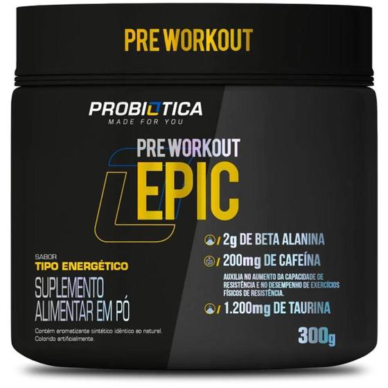 Imagem de Pré Treino Epic Probiótica Pote 300G Limão