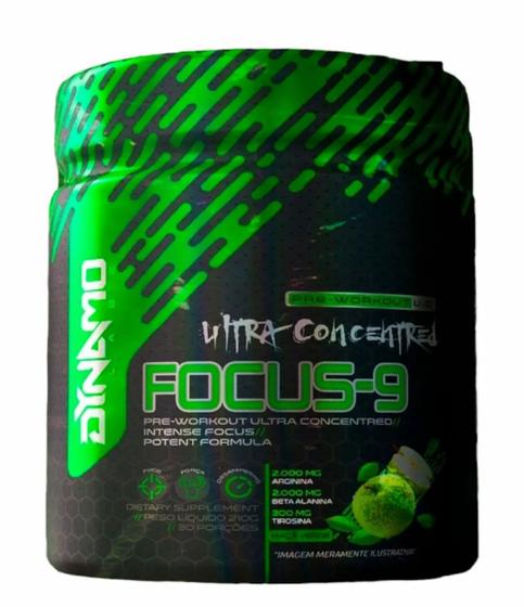 Imagem de Pré Treino Focus-9 (210g) Dynamo Labz - Maçã Verde