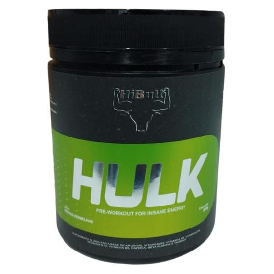 Imagem de Pré Treino HULK 300g HIBULL Sabor Frutas Vermelhas