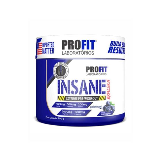 Imagem de Pré Treino Insane Sabor Blueberry 200G Profit