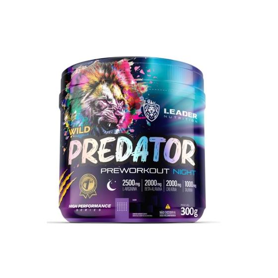 Imagem de Pré Treino Predator Night 300g Leader Nutrition - Uva