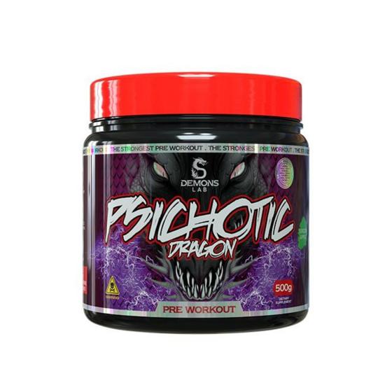 Pre Treino Psichotic Dragon 500g Demons Lab Menor preço em Pre Treino Psichotic Dragon 500g Demons Lab