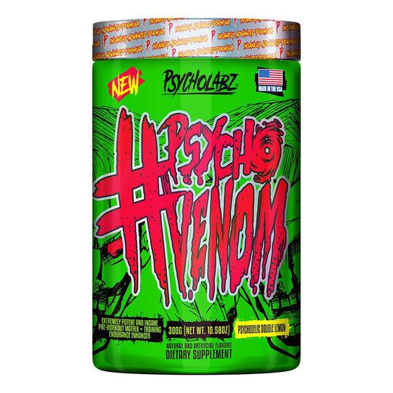 Imagem de Pré-Treino Psycho Venom Sabor Double Lemon Psycholabz 300g