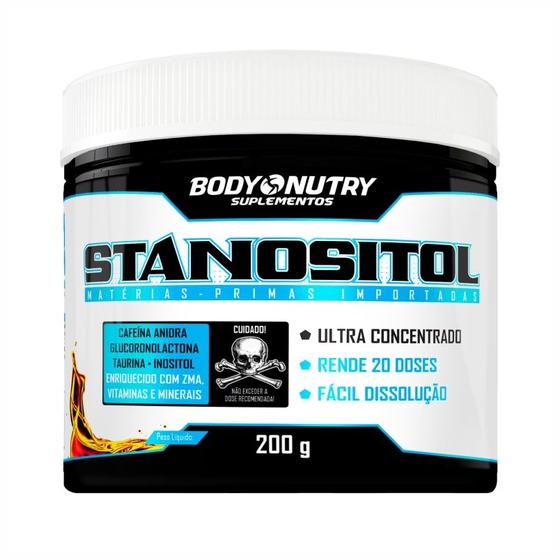 Imagem de Pré Treino Stanositol Body Nutry 200g Taurina, Cafeína, Inositol e ZMA, Ultra Concentrado, 20 Doses