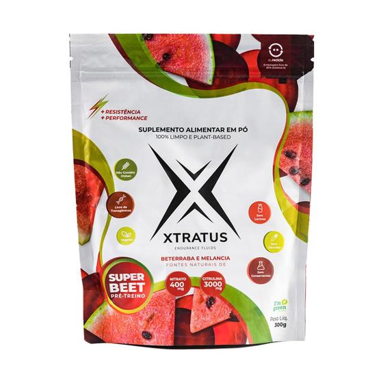 Imagem de Pré Treino Super Beet  - Sabor Beterraba e Melancia  300g  Xtratus Endurance