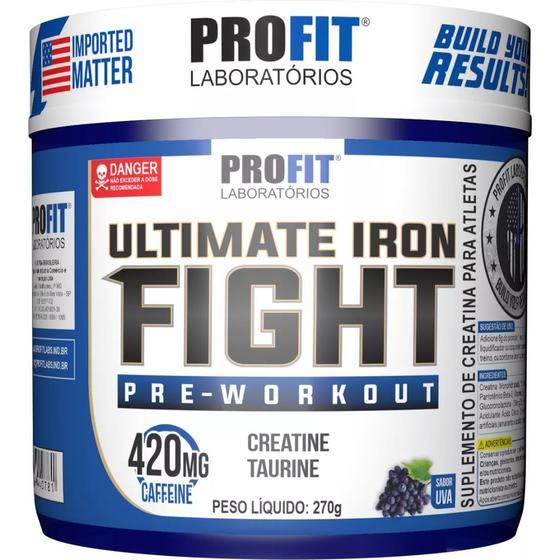 Imagem de Pré treino Ultimate Iron Fight 270gr Profit Labs Uva