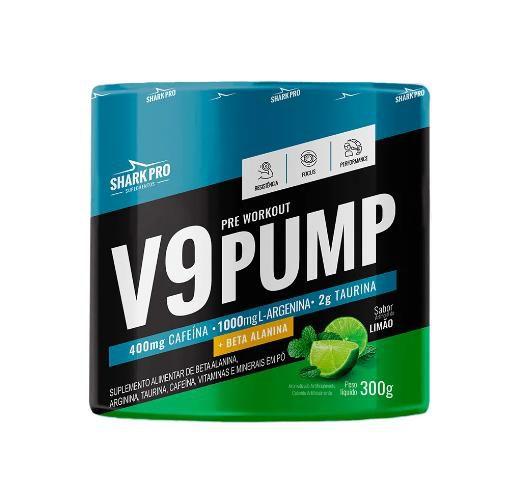 Imagem de Pré Treino V9 Pump Limão 300g Shark Pro