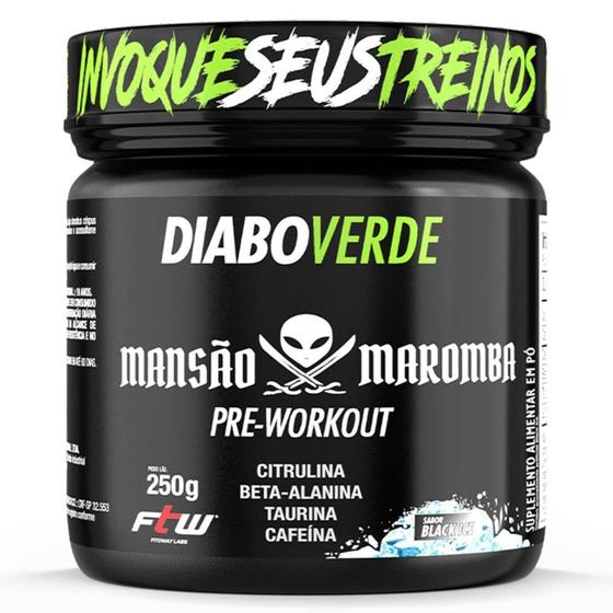 Pré Work Mansão Maromba FTW Diabo Verde - 250 G - FTW Suplementos Menor preço em Pré Work Mansão Maromba FTW Diabo Verde - 250 G - FTW Suplementos