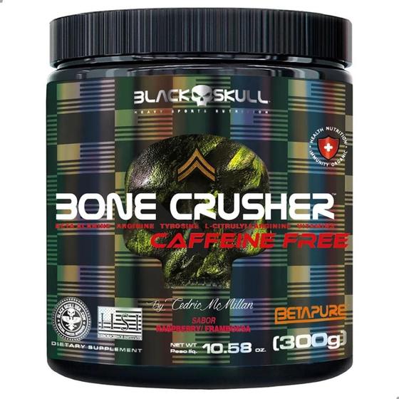 Imagem de Pre Workout Bone Crusher Caffeine Free 300g Black Skull