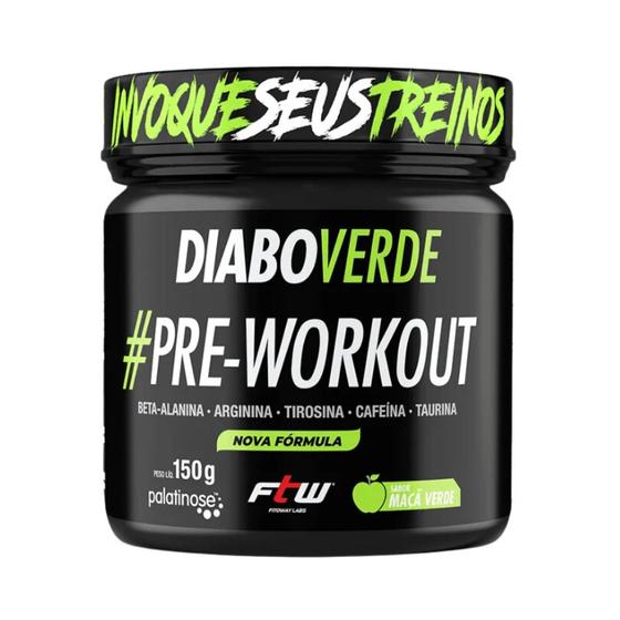 Imagem de Pre-Workout Diabo Verde 150g Maça Verde - FTW