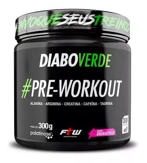 Pre Workout Diabo Verde Ftw 300g- Energetico é boa?