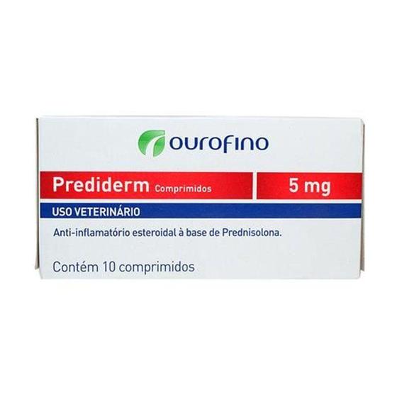 Imagem de PREDIDERM COMPRIMIDOS 5mg - cx c/ 10 comprimidos - Ourofino