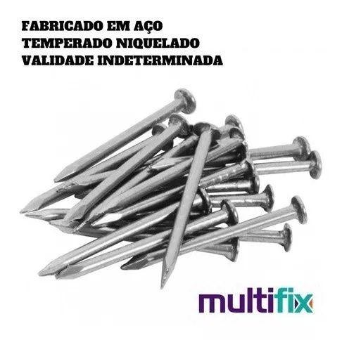 Imagem de Prego 10x10 Aço Temperado Niquelado Com Cabeça 500 Unidades