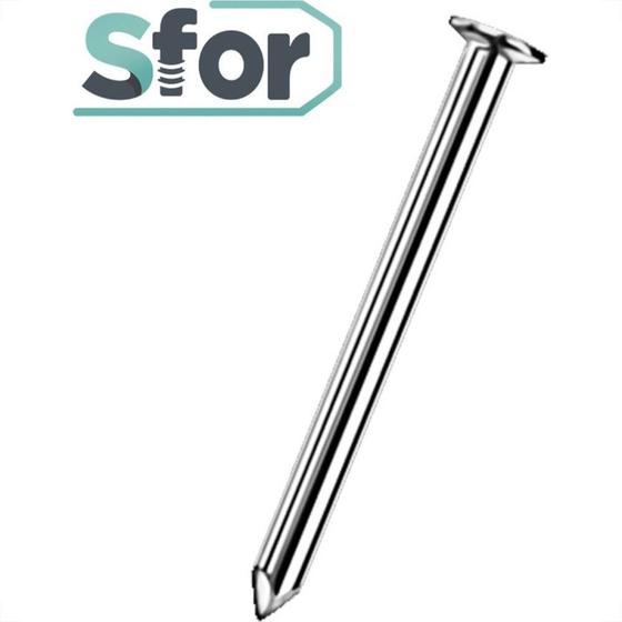 Imagem de Prego Aco Sforplast Galvanizado Com Cabeca  18X24 (3,40X55mm) Pacote Com 100 Pecas