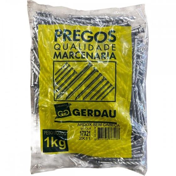 Imagem de Prego Ardox Gerdau Sem Cabeca  17X21 (3,00X48mm) 1Kg