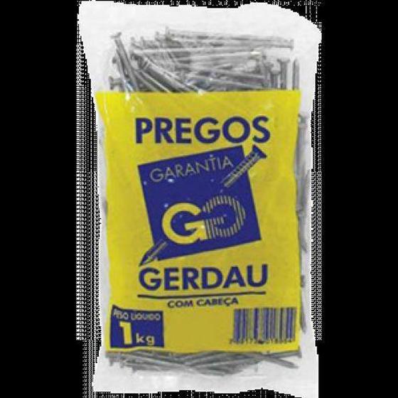 Prego C/ Cabeça 17 X 27 MM - 1 Kg - Gerdau Aços Longos - GERDAU AÇOS LONGOS S/A Menor preço em Prego C/ Cabeça 17 X 27 MM - 1 Kg - Gerdau Aços Longos - GERDAU AÇOS LONGOS S/A