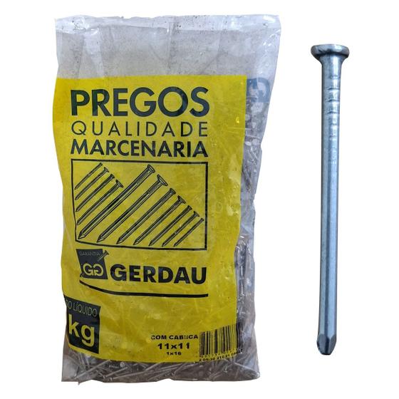 Prego Com Cabeça 11x11 1Kg De Ferro Para Ripa E Concreto - Gerdau ...