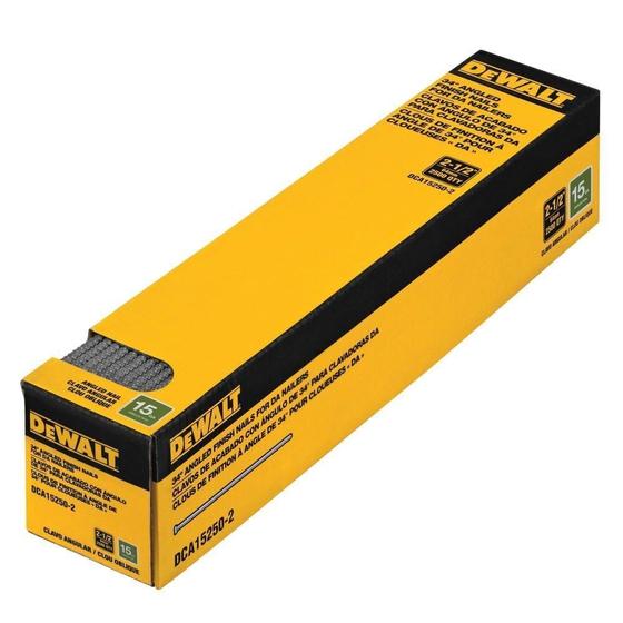 Imagem de Prego DEWALT DCA15250-2 - Calibre 15, 2,5cm, Ponta de Cinzel Angular