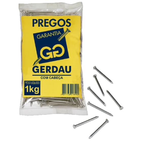 Imagem de Prego Polido 19x39 1kg Com Cabeça Gerdau