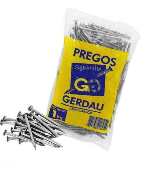 Imagem de Prego Polido 25X72 Com Cabeça Gerdau 1 Kg