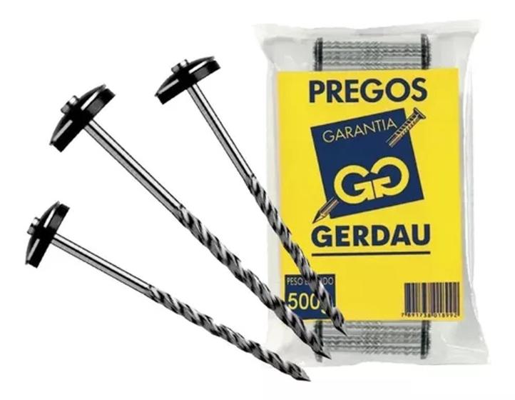 Imagem de Prego Telheiro Galvanizado Gerdau 18x36 500g