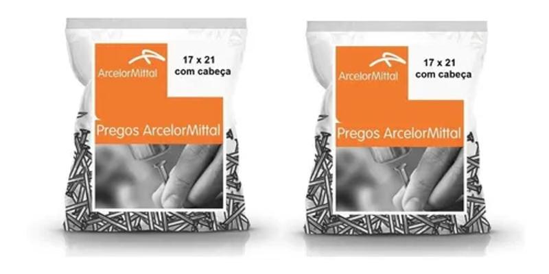Imagem de Pregos Arcelormitto 17x21 C/cabeça Aço Oxidado 1kg
