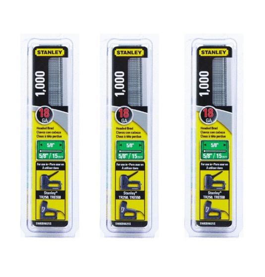 Imagem de Pregos Stanley Brad Nails SWKBN625S - Pacote com 3