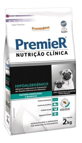 Imagem de Premier nutrição clínica hipoalergênico proteína hidrolisada e mandioca cães porte pequeno 2kg