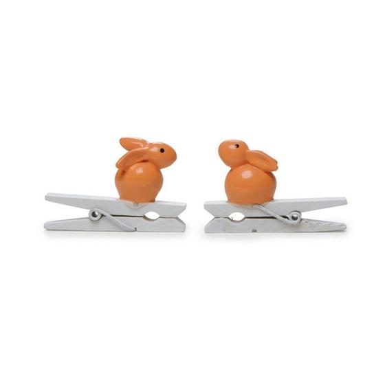Prendedor 3D Coelho Páscoa Decoração 6 Unid. Laranja Menor preço em Prendedor 3D Coelho Páscoa Decoração 6 Unid. Laranja