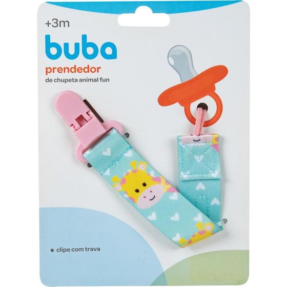 Imagem de Prendedor de Chupeta Buba com Estampas Divertidas - Lavável, Encaixe Universal, Tecido de Alta Qualidade, Sem BPA, Acess
