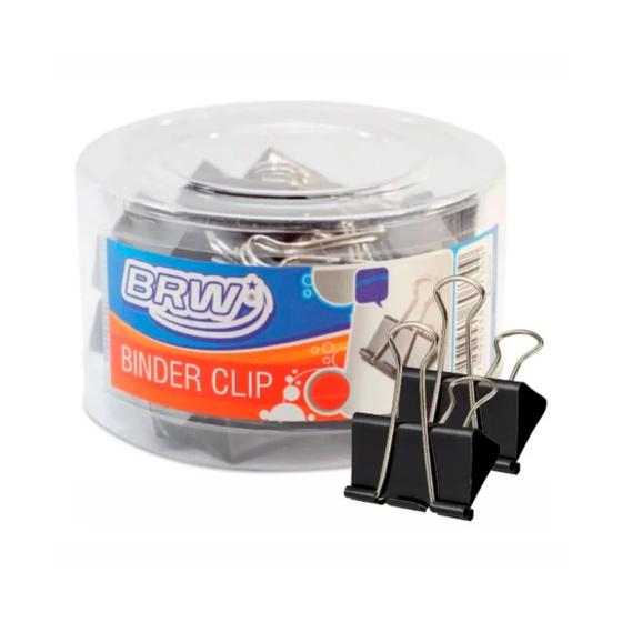 Imagem de Prendedor de papel Binder Clip BRW 15mm caixa com 60un