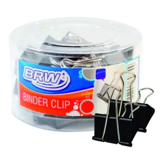 Imagem de Prendedor de papel Binder Clip BRW 32mm caixa com 24un