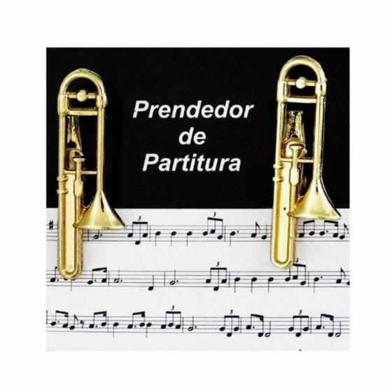 Imagem de Prendedor de Partitura Paganini Clipets Trombone