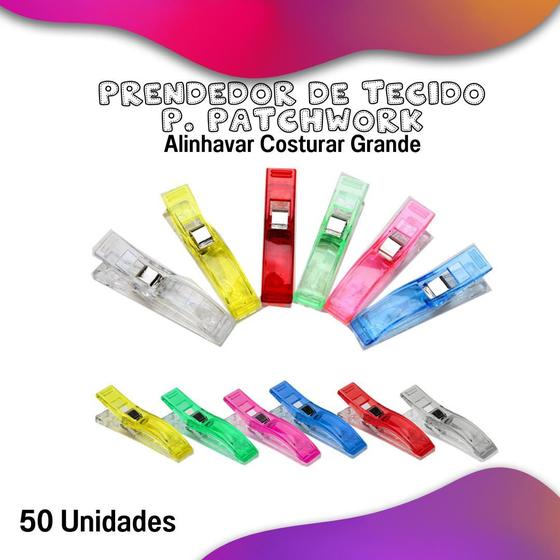 Imagem de Prendedor De Tecido Grande Para Patchwork - Alinhavar Costurar - Com 50 Unidades - Nybc