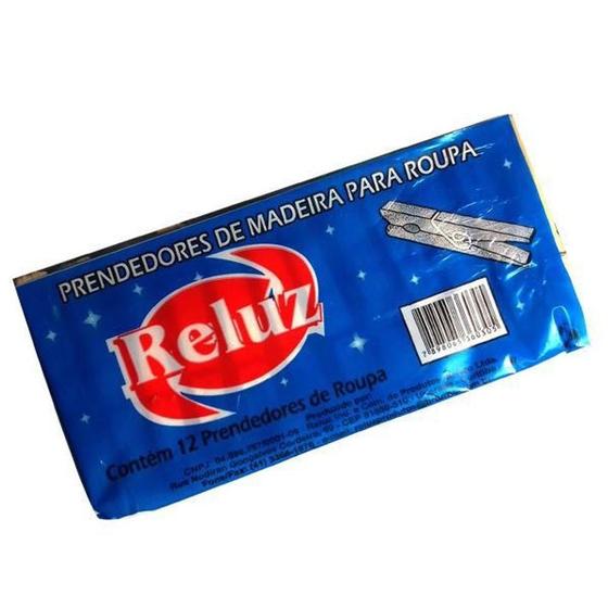 Imagem de Prendedor Madeira Reluz 12un