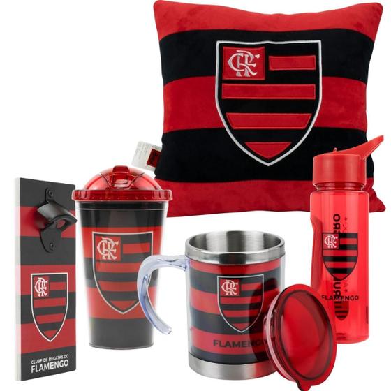 Imagem de Presente Caneca Garrafa Abridor De Lata Almofada - Flamengo