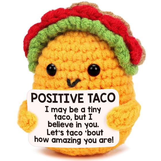 Imagem de Presente de apoio emocional positivo de crochê Taco TusUqing