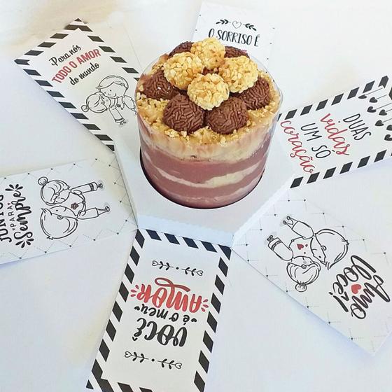 Imagem de Presente Dia dos namorados Caixa Explosão bolos e doces Papelaria personalizada