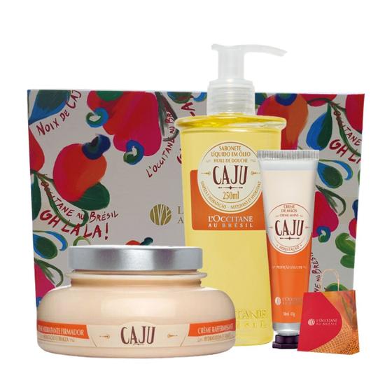 Imagem de Presente Feminino Creme Caju Firmador Sabonete Óleo Creme mãos LOccitane Au Brésil