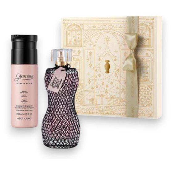 Imagem de Presente Feminino Kit Perfume Glamour Secrets Black O Boticário Natal 2024