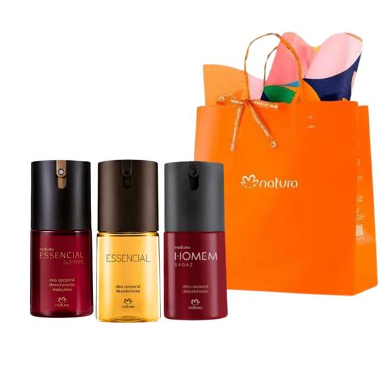 Presente Natura Trio de Desodorantes Masculinos Menor preço em Presente Natura Trio de Desodorantes Masculinos