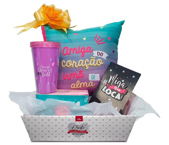 Presentes para Amiga Kit Almofada E Copo Canudo com Cartão - Sude - Kit ...
