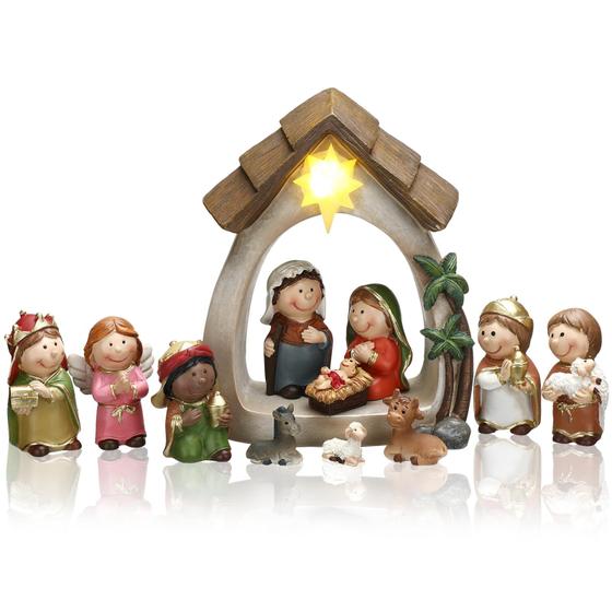 Imagem de Presépio de Natal Sintuff Mini com LED - 12 Unidades