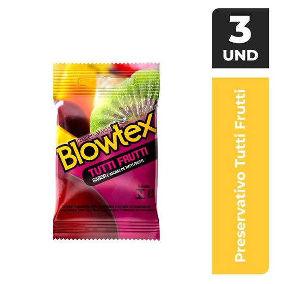 Imagem de Preservativo Blowtex Tutti-Frutti c/ 3 Unidades