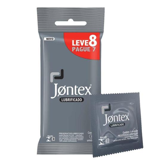 Imagem de Preservativo Camisinha Jontex Lubrificado - Leve 8 Pague 7 Unidades