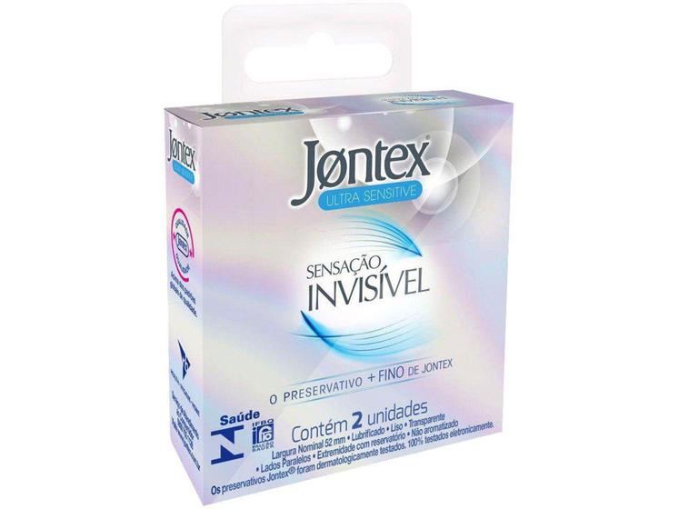 Imagem de Preservativo Jontex Sensação Invisível  - Ultra Sensível Branca 2 Unidades
