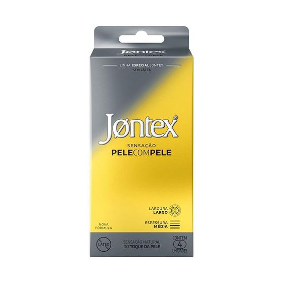 Preservativo Jontex Sensação Pele com Pele 4 Unidades Imagem de Preservativo Jontex Sensação Pele com Pele 4 Unidades